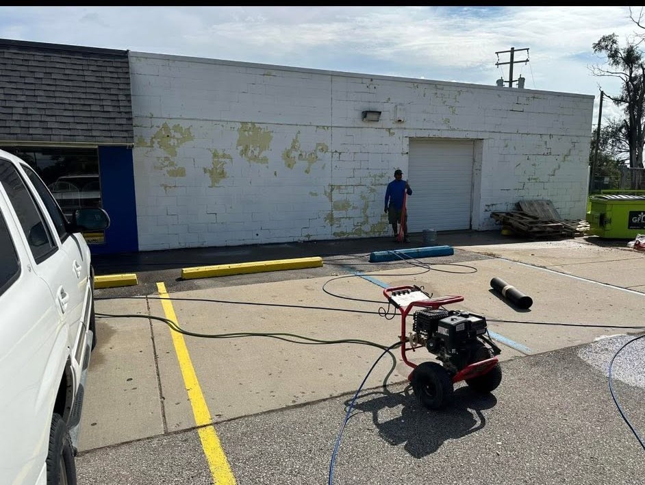 Block wall pressure washing — Pete J Costello Painting